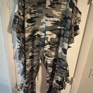 Camouflage Ruffle Pants Jegging